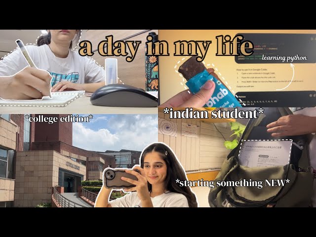 A Day in My Life as a College Student in INDIA 🇮🇳 | Studying, College & Learning Python