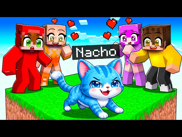 I Pretended to be a BABY CAT in ONE CHUNK Minecraft!