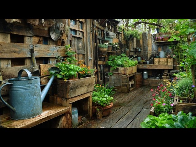 Create Charming Small Rustic Garden Decor With Unexpected Upcycled Materials