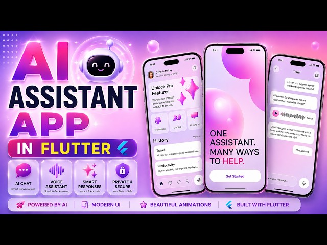 AI Assistant App Tutorial in Flutter || Liquid Glassmorphism || With Audio Visualizers | Amazevalley