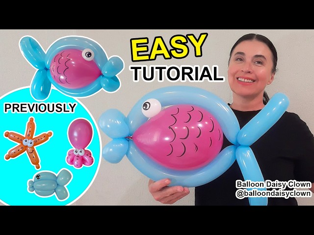 Under the Sea Balloon Animals for Beginners 🎈 Easy Fish DIY TUTORIAL