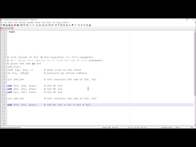 MIPS Programming Tutorial:  Stacks and Procedures