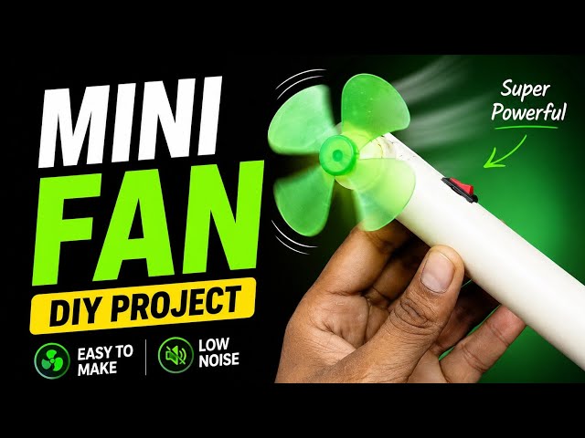 Mini Fan Kaise Banaye | DIY Mini Fan at Home | Easy Electronics Project