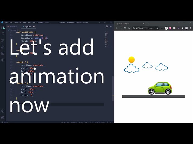 Moving Car Animation using HTML and CSS   Keyframes