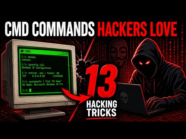 13 CMD Commands That LOOK Harmless But Hackers Use To OWN You!  #new