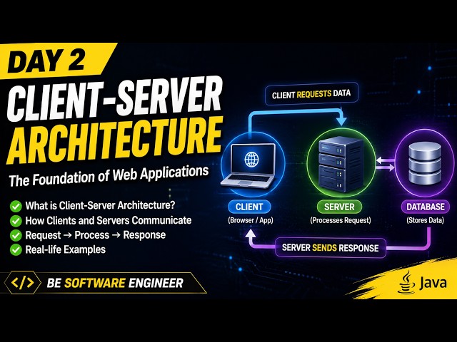 Client-Server Architecture Explained — Day 2 | Java Backend Course