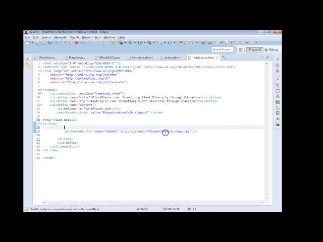 Implement PrimeFaces MenuBar
