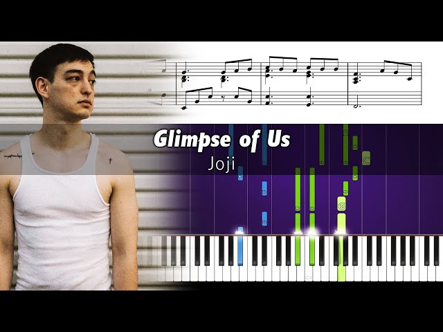 Joji - Glimpse of Us (Piano Version) - Piano Tutorial
