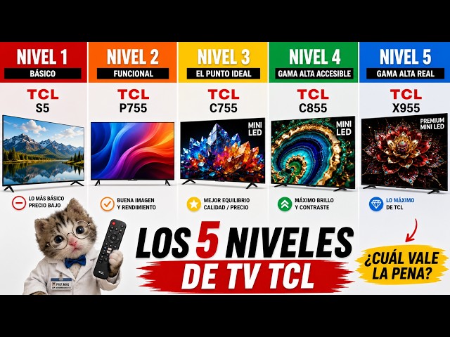 Los 5 Niveles de TVs TCL Explicados en 9 Minutos (¿Cuál Vale la Pena en 2026?)