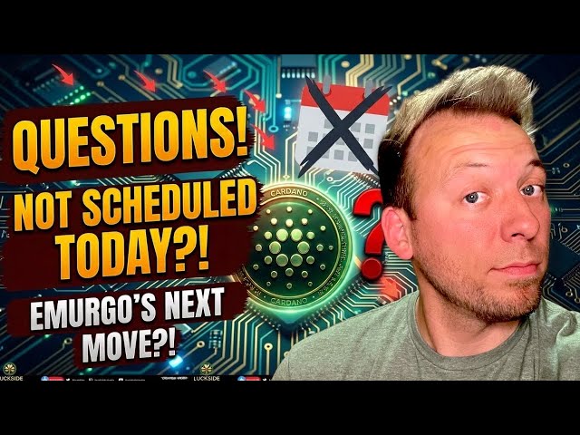 CARDANO ADA: ¿No programado para hoy? ¿El siguiente paso de Emurgo? ¡Preguntas!