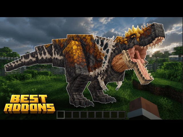 🔥TOP 10 BEST DINOSAUR ADDONS for MINECRAFT!