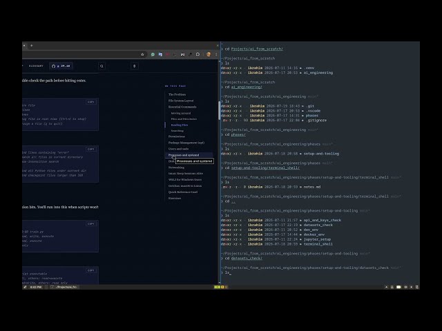 Learning Ai Engineering Part 2 (More linux commands)
