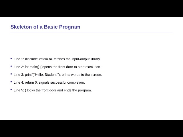 Statistical Computing Using C and C++ Programming - Basic Structure of Programming