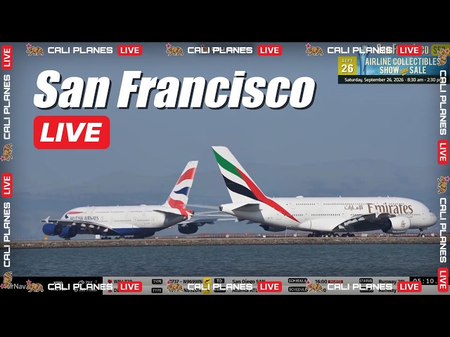 KSFO LIVE |  Sept 24, 2026 | SAN FRANCISCO INT AIRPORT LIVE STREAM WEBCAM IRL PLANESPOTTING