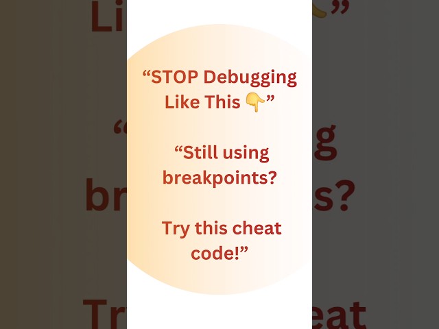 Debug without Debugger 😈Java, JavaTips, DebugJava, JavaDebugging, DebugWithoutDebugger,