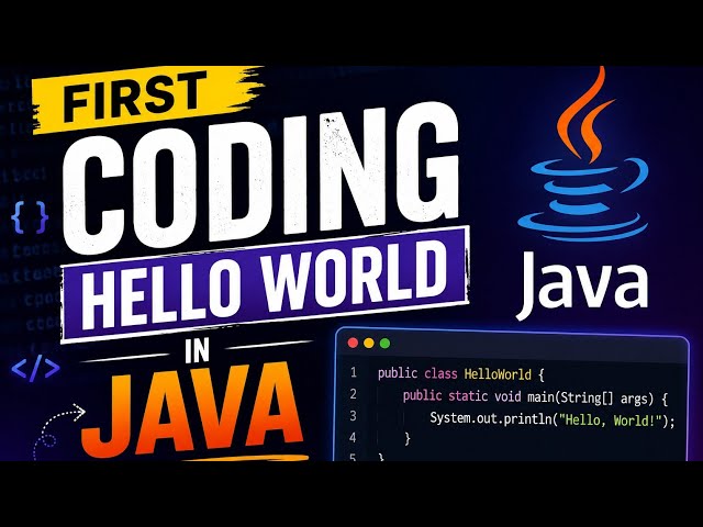 First Java Program | Hello World in Java ☕💻Learn Java Programming for Beginners 🚀