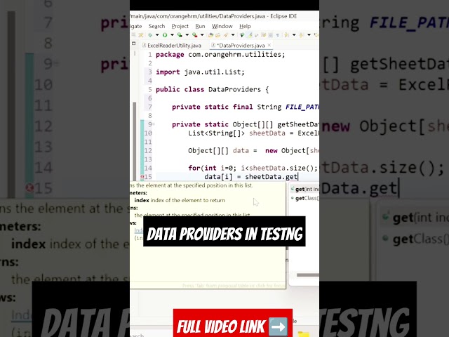 Data Providers in TestNG | Selenium framework development from scratch