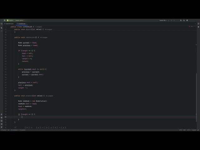Data Structures and Algorithms : Prepend Method for Linked List