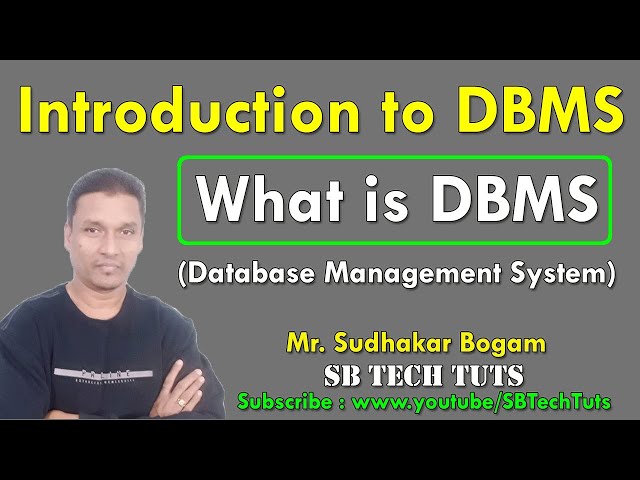 Introduction to DBMS | What is DBMS | Database Management System | DBMS | Telugu