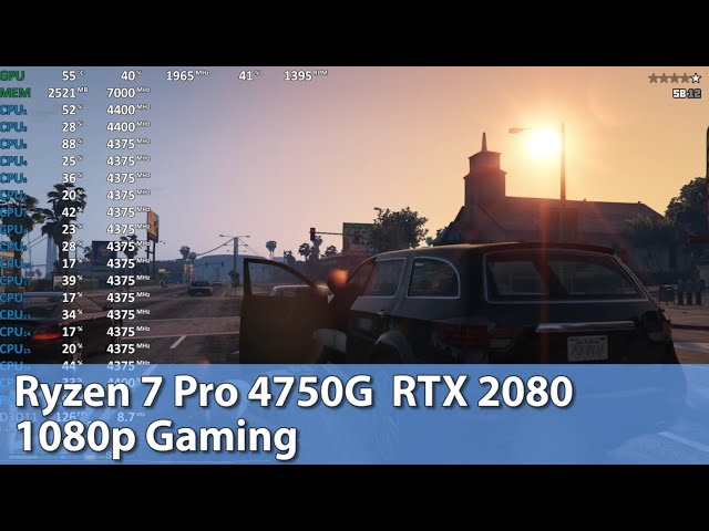 AMD Ryzen 7 Pro 4750G dGPU Gaming Test (RTX 2080)