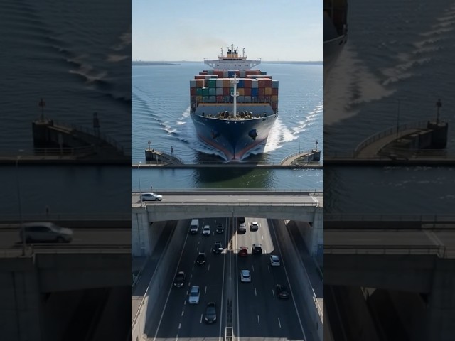 The Impossible Bridge Where Boats Sail OVER Cars #civilengineering #howitworks  #documentary