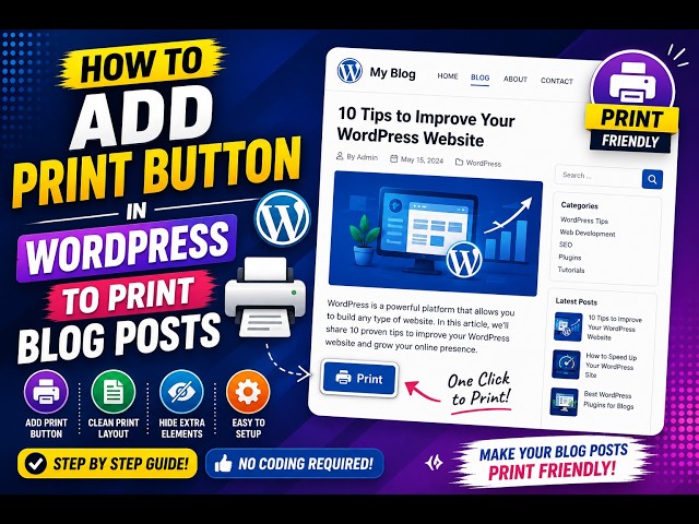 How to Add a Print Button to WordPress Blog Posts