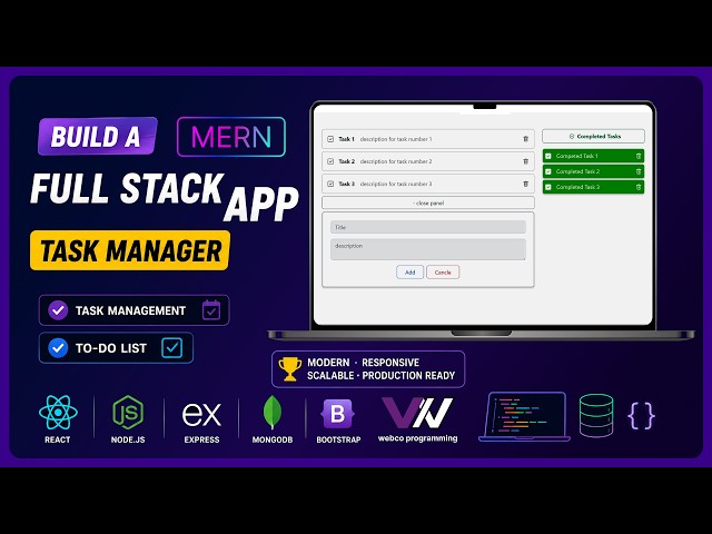 Full Stack ToDo App with React, Node.js, Express & MongoDB Tutorial