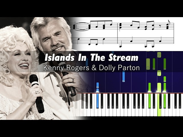 Kenny Rogers, Dolly Parton - Islands In The Stream - Piano Tutorial with Sheet Music