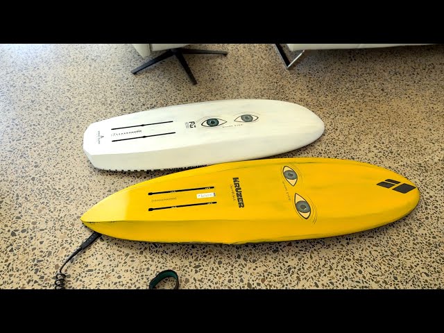 Amos Shapes KrUzer 5'4" 36L Midlength Review for Wing Foiling as a Sinker board