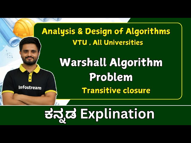 Warshall Algorithm | Analysis and Design of Algorithm