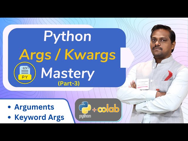 Python Video7 | PART 3 Arguments and Keyword Arguments | Venkat Reddy AI Classes
