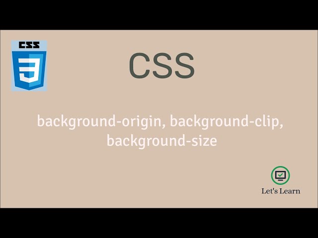Set background size, origin, clip or painting area | CSS