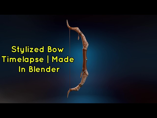 Modeling a Bone Bow in Blender | Full Timelapse