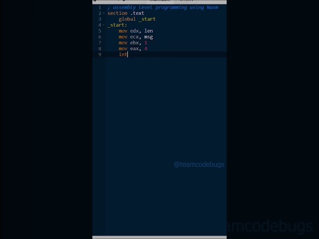 Hello World in Assembly Language | Programming | Coding #coding #programming #language