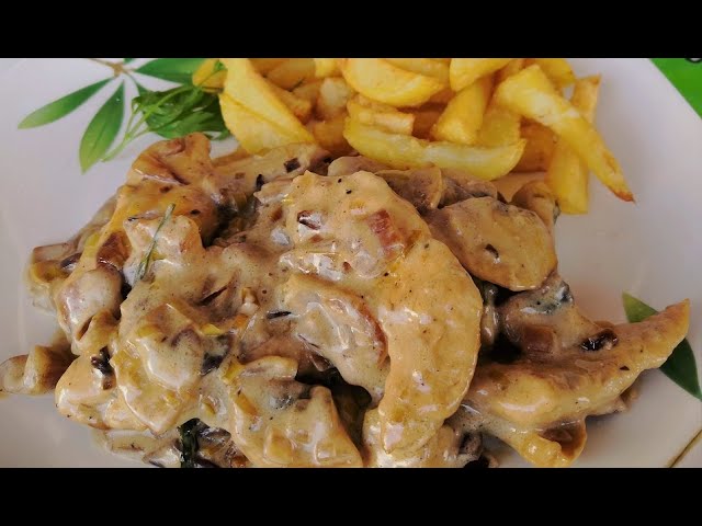 POLLO CON CHAMPIÑONES | CON CREMA DE CHAMPIÑONES - CHICKEN WITH MUSHROOM SAUCE