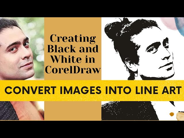 Convert image into line art in CorelDraw | CorelDraw designs | Creating Black and White in CorelDraw