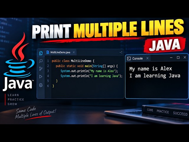Print Multiple Lines in Java | println() Explained | Java for Beginners #2
