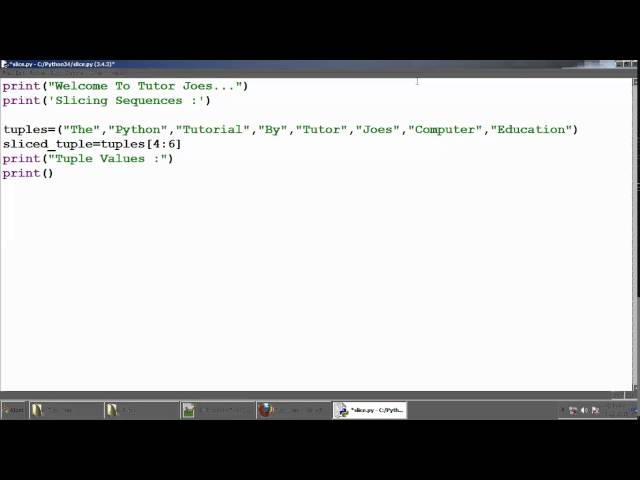 Python Tutorial : Sliced Sequence In Python Tamil Part-17