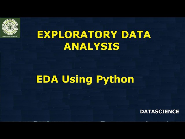 Exploratory Data Analysis - Understanding the Data | Talk to Data |  Data Preprocessing & Handling