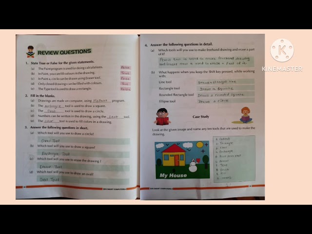 MS PAINT # Computer # Chapter 4 # Grade 4 # Answers of Review Questions # Fun Learning # Miracles!!