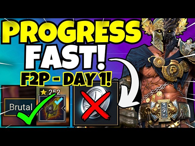DO THIS F2P - FASTEST DAY 1 PROGRESS!!! [Raid: Shadow Legends]