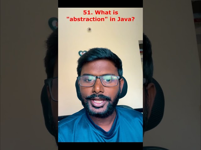 51  What is abstraction in java? #interviewquestions #javaprogramming