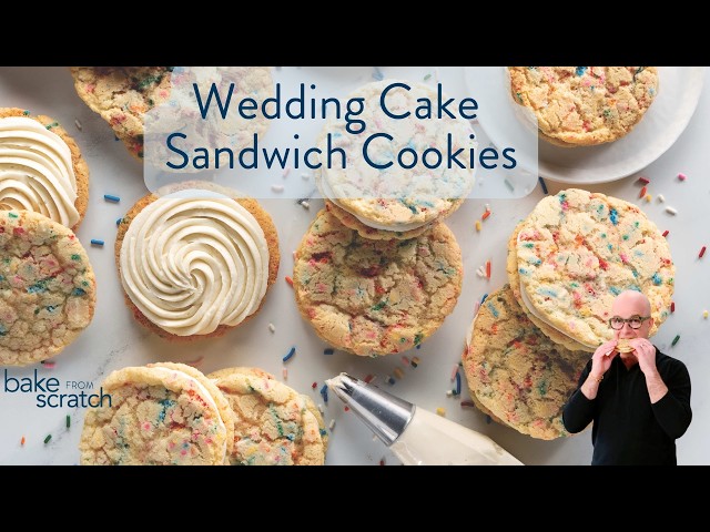The BEST Crisp and Chewy Wedding Cake Sandwich Cookies | Easy Baking Tutorial