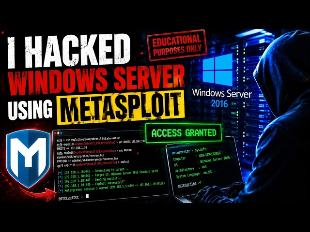 I Hacked a Windows Server Using Metasploit...