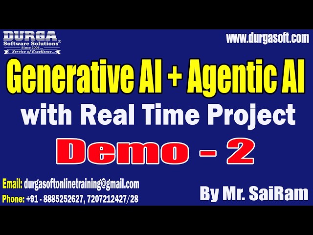 Generative AI + Agentic AI tutorials || Demo - 2 || by Mr. SaiRam On 03-09-2026 @8PM (IST)