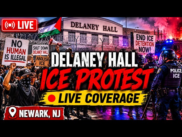 🔴 LIVE: Delaney Hall Protest & Newark Curfew Coverage | ICE Detention Center Demonstration  6/2/2026
