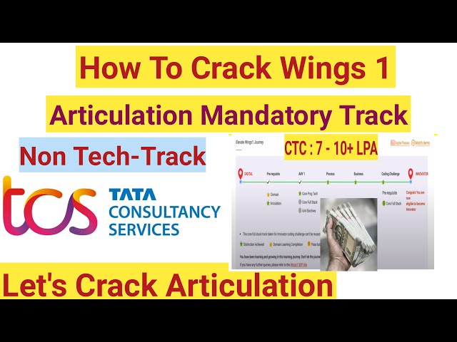 How To Crack TCS Wings 1 Articulation Mandatory Non Tech Track #india #tcs #wings #ninja #itjobs #it