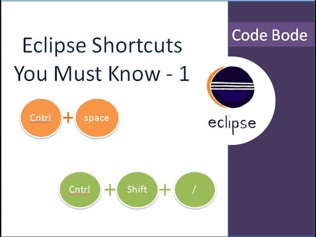 Basic Eclipse Shortcuts You must Know - 1 | Eclipse Tips and Tricks | Eclipse Tutorials  | Code Bode