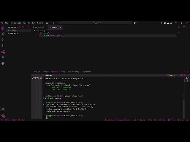 How to add, commit and push to github  #git #versioncontrol