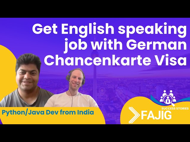 English speaking Developer Gets a Job in Germany 🇩🇪 | Chancenkarte & Interview Tips